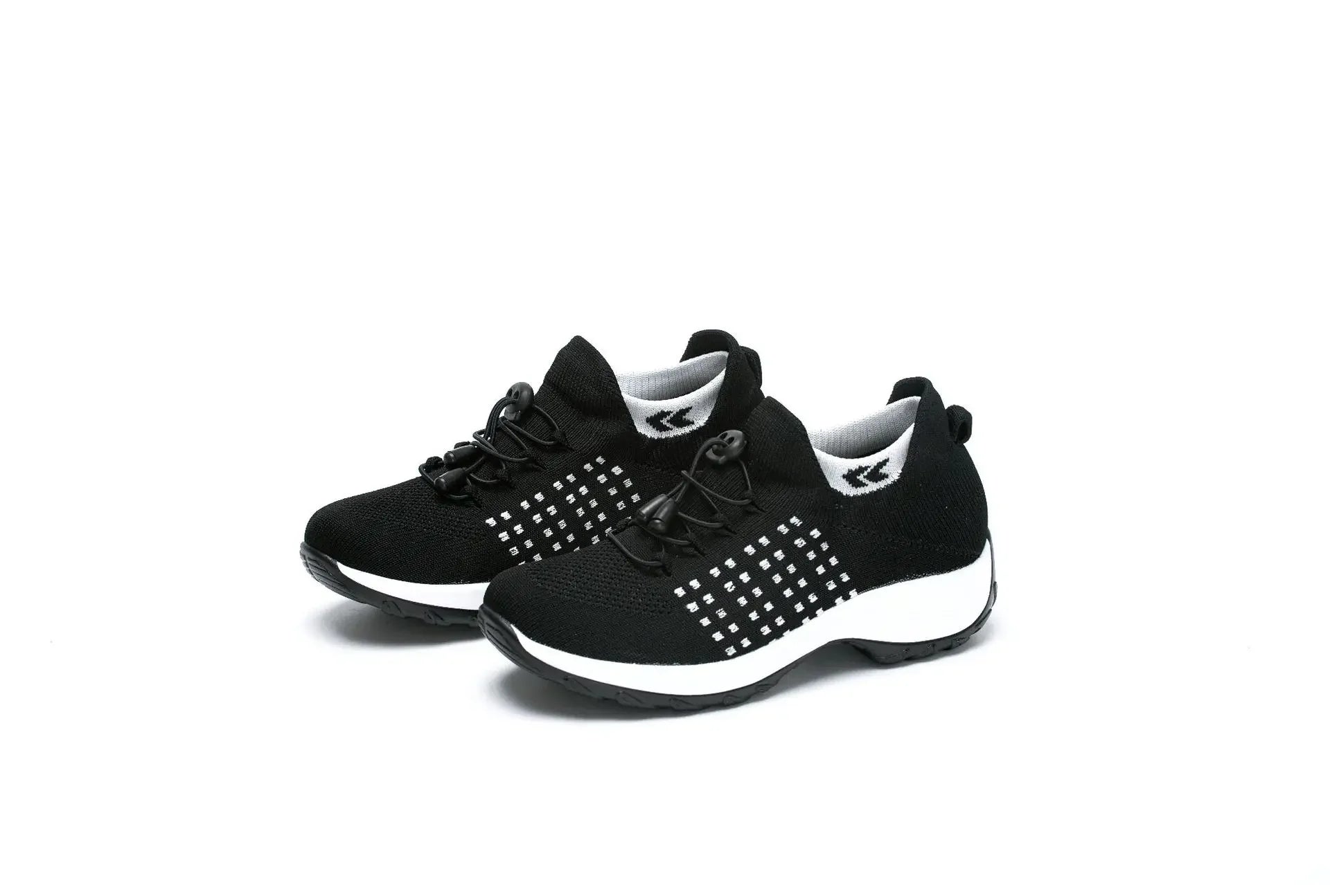 Ergonomic Pain Relief Footwear Fall Large Size Shoes Women Thick-soled Swing Sneaker Sock Mother Shoes Flying Knitting Comfy Fit